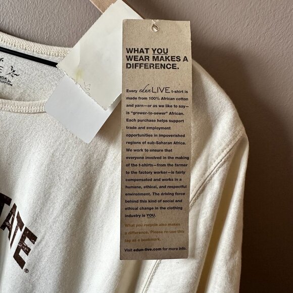 Women's XL NWT EDUN Illinois State University Tee African Cotton Yarn - Picture 6 of 7